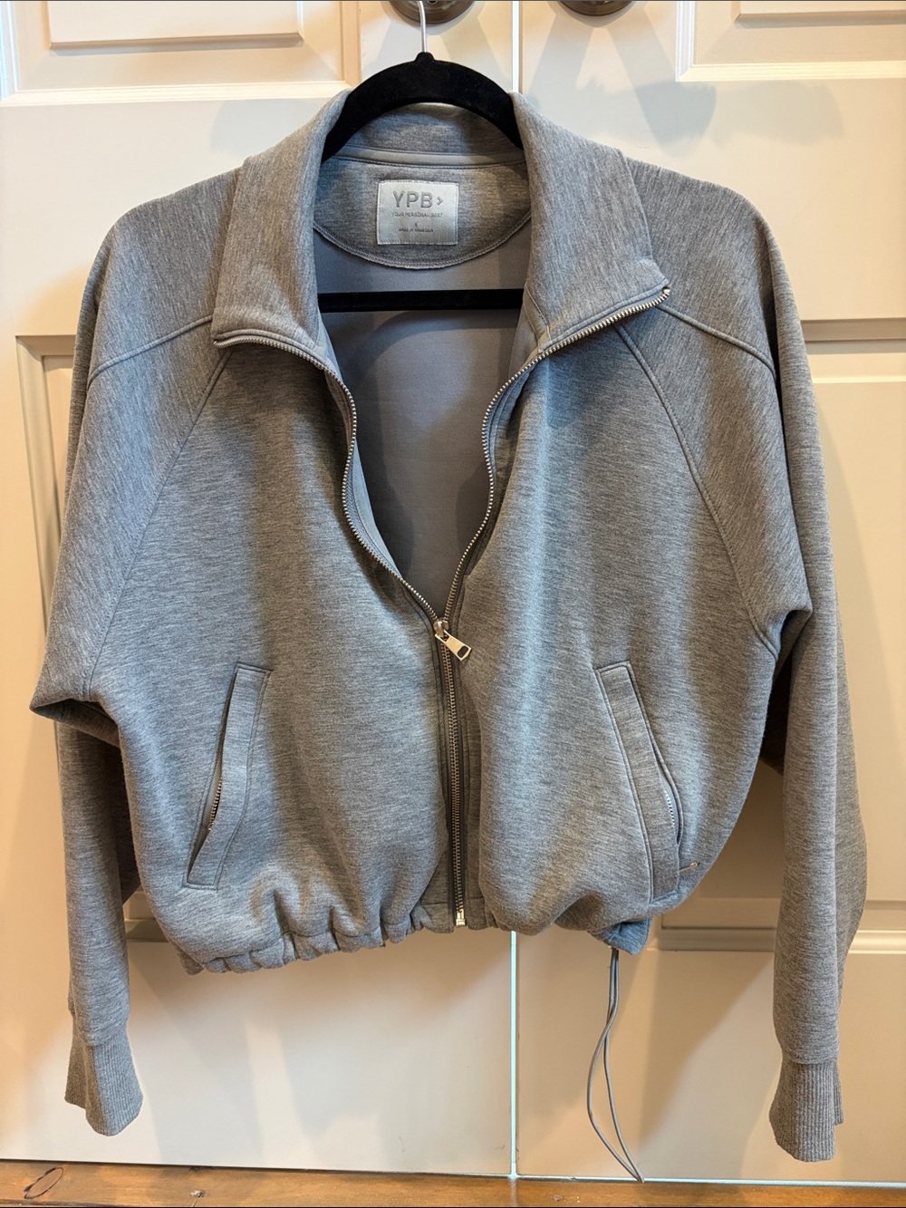 YPB Gray Zip Bomber Jacket